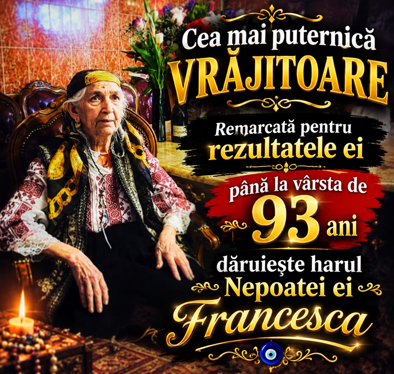Bunica Francescăi, vrăjitoare care a lucrat până la 93 de ani și i-a dăruit harul nepoatei sale